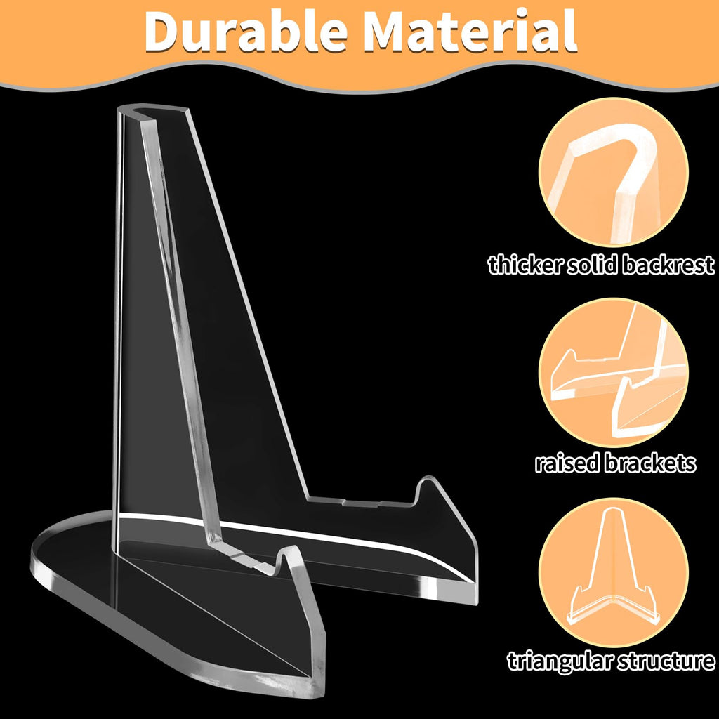 30 Pack Arcylic Card Display Stands, Mini Clear Easel Stand Holder for Sports Graded Challenge Coin Trading Baseball Psa Football Card