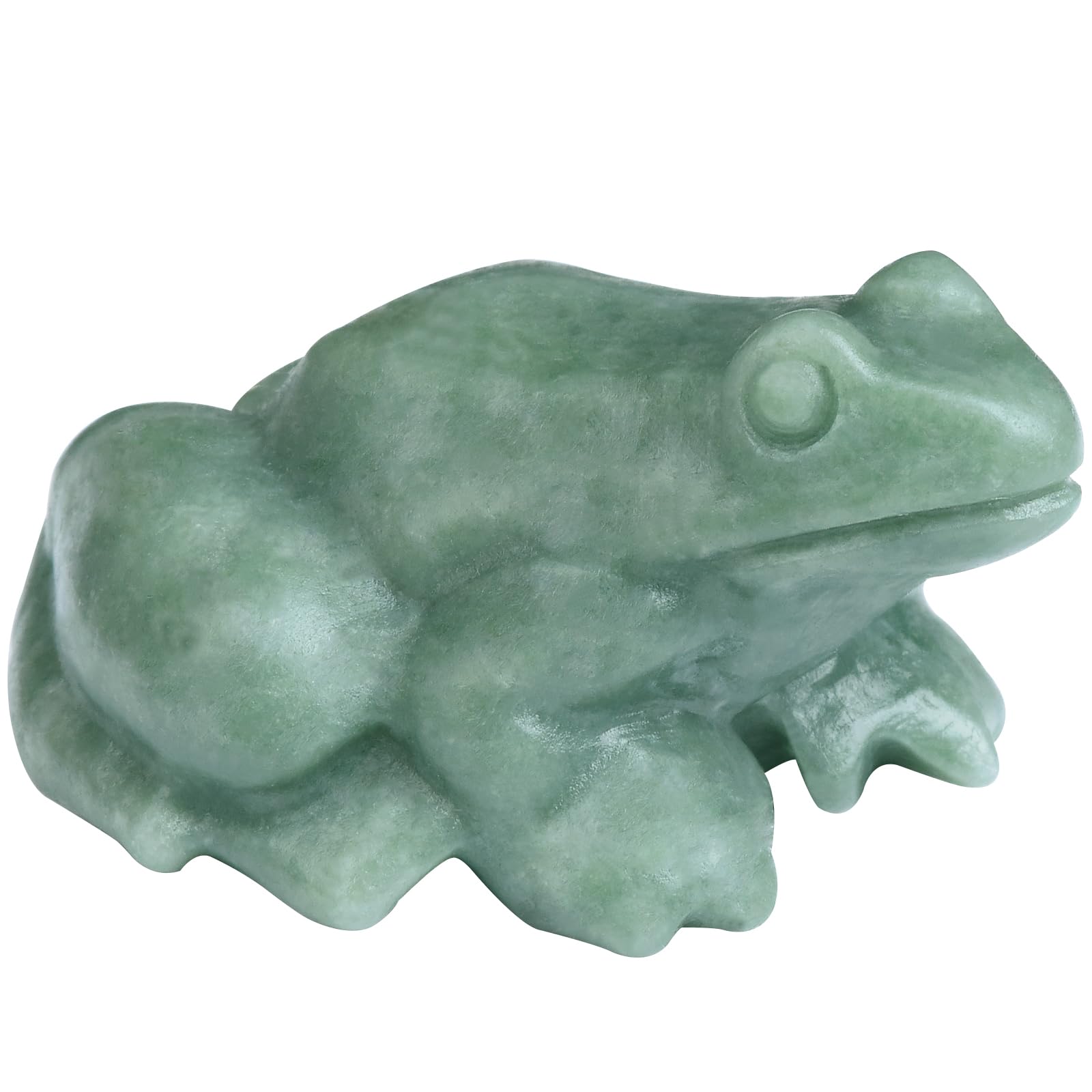 Crystal Frog Figurines, Fluorite Money Frog Statue Home Office Desk Decor, Feng Shui Wealth Luck Gifts for Women Men, Natural Hand Carved Reiki Healing Crystal Animal Sculpture 2"