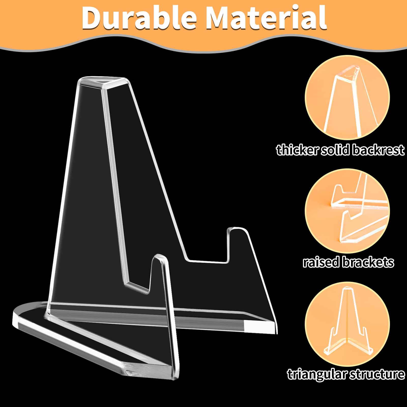 30 Pack Arcylic Card Display Stands, Mini Clear Easel Stand Holder for Sports Graded Challenge Coin Trading Baseball Psa Football Card
