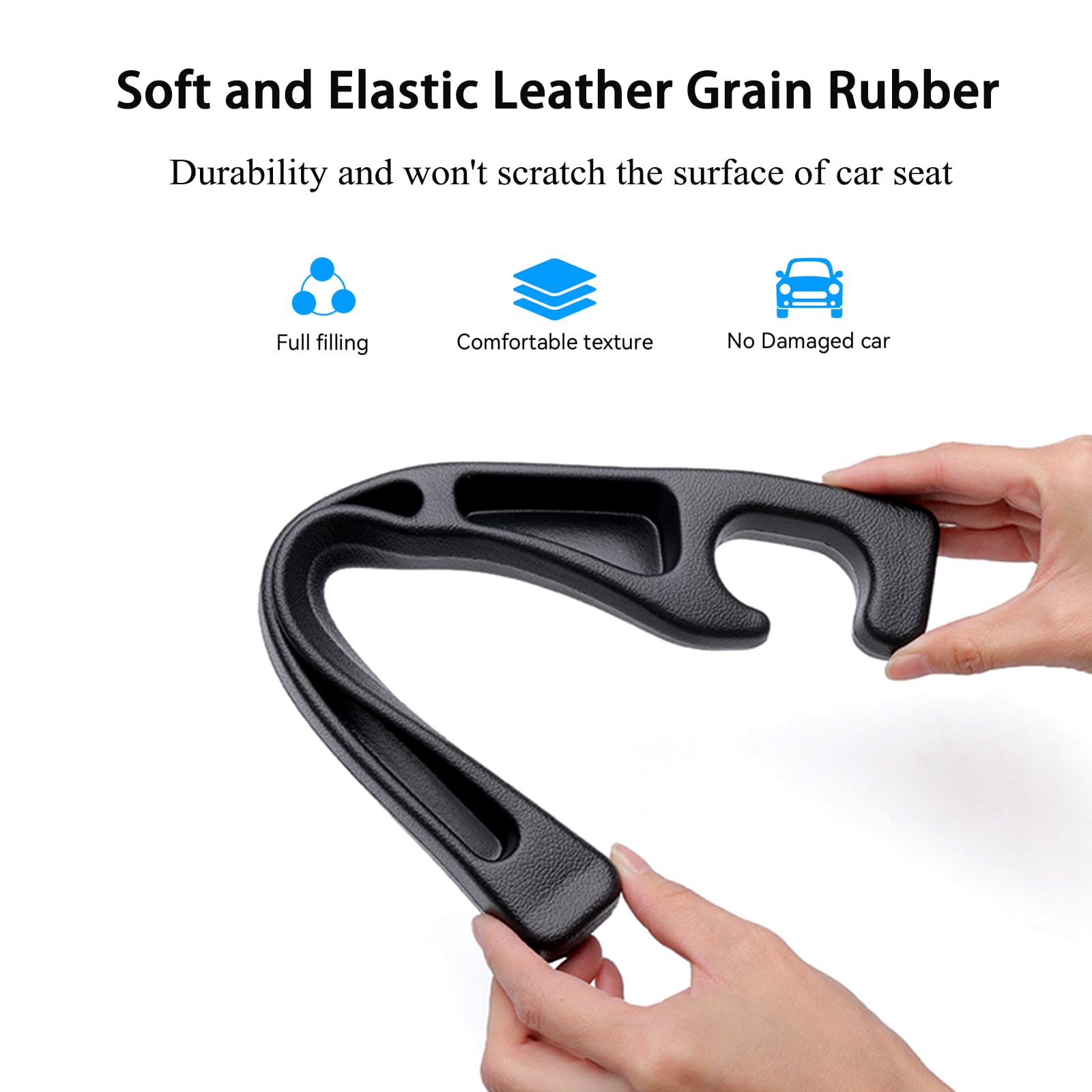 USSDE Car Gap Filler, Dual Slot Car Seat Gap Organizer 2 Pack, Universal Fit Soft Car Seat Crack Gap Filler Between Seat and Console Stop Things from Dropping (Style A)