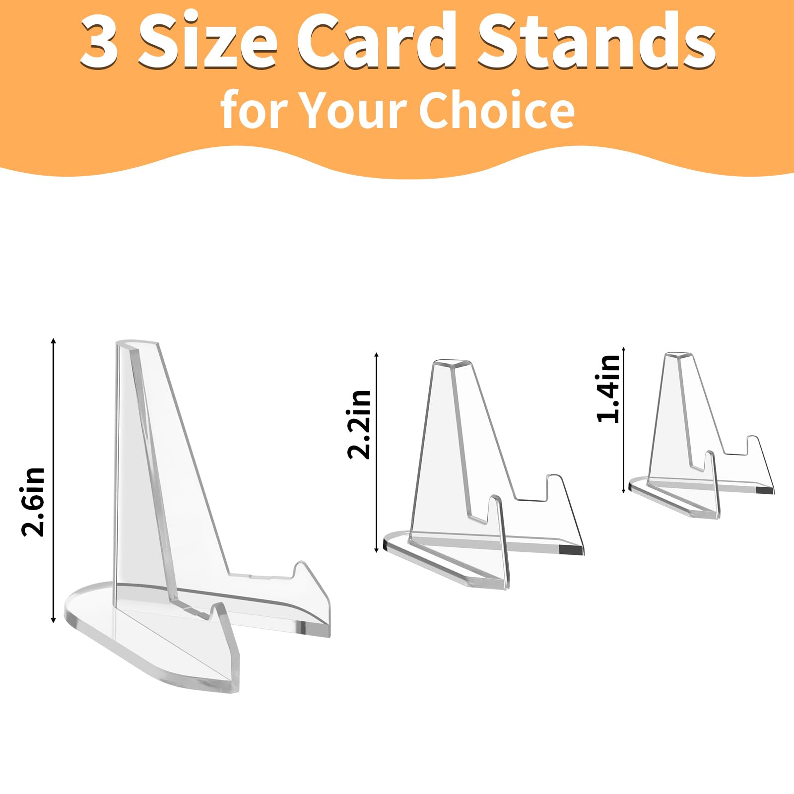 30 Pack Arcylic Card Display Stands, Mini Clear Easel Stand Holder for Sports Graded Challenge Coin Trading Baseball Psa Football Card