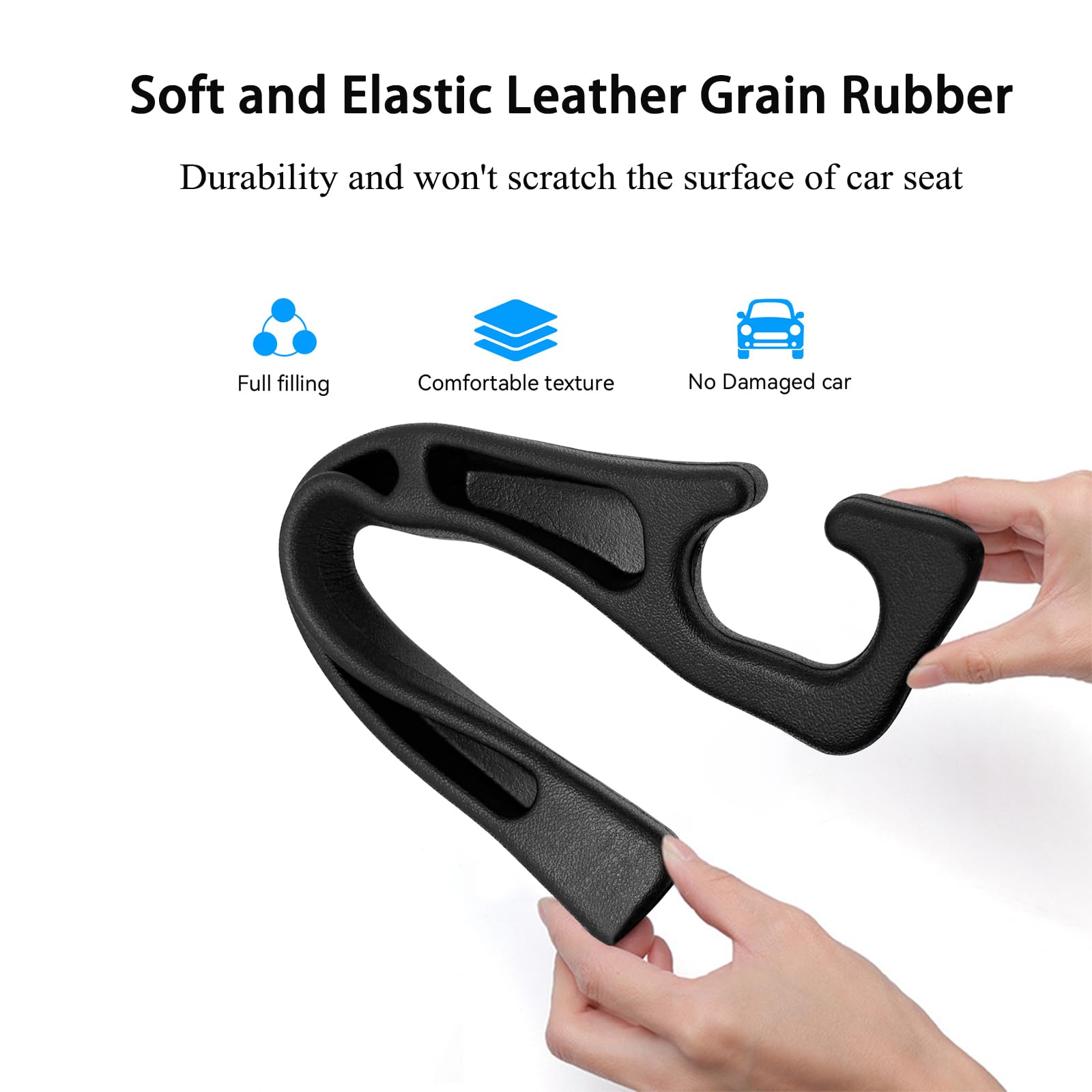 USSDE Car Gap Filler, Dual Slot Car Seat Gap Organizer 2 Pack, Universal Fit Soft Car Seat Crack Gap Filler Between Seat and Console Stop Things from Dropping (Style A)