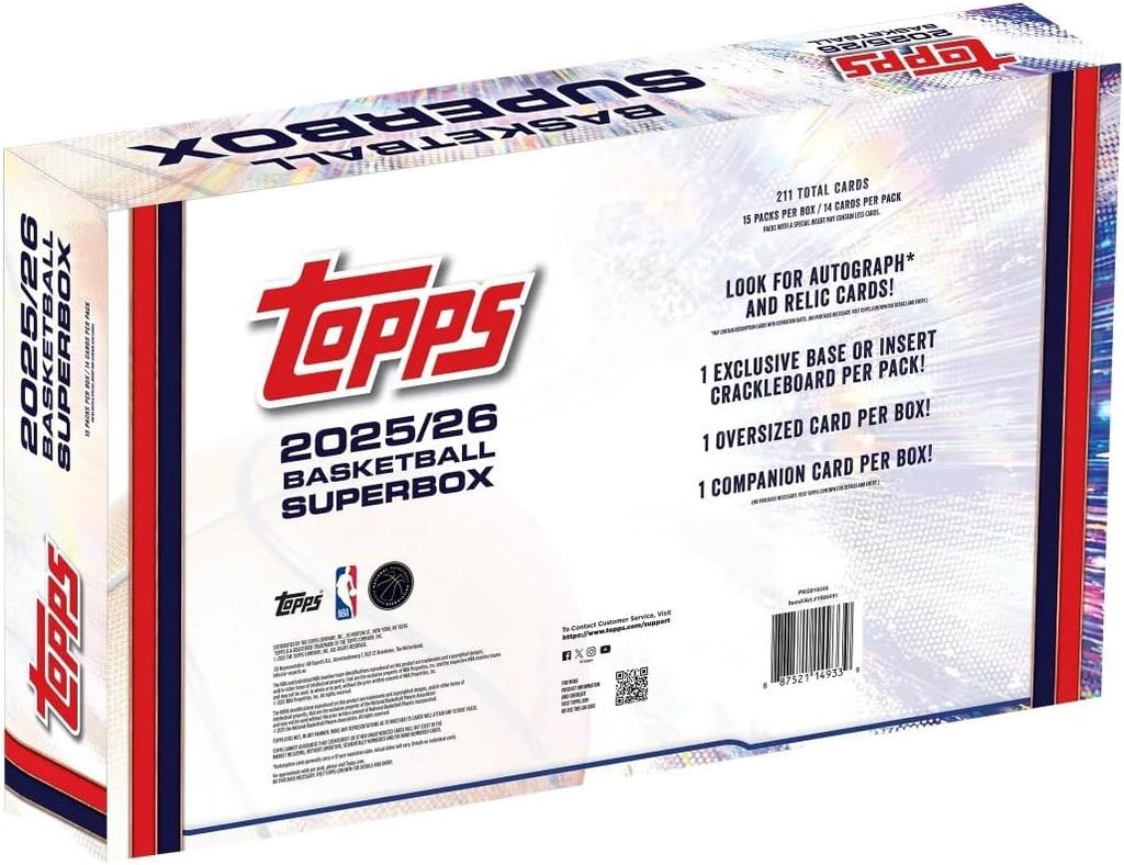 2025-26 Topps NBA Basketball Flagship Collection Trading Card Box (1 Oversized Card Per Box)