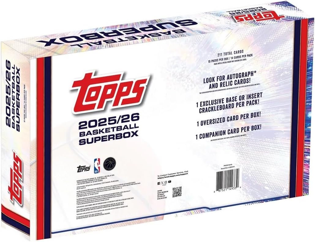 2025-26 Topps NBA Basketball Flagship Collection Trading Card Box (1 Oversized Card Per Box)