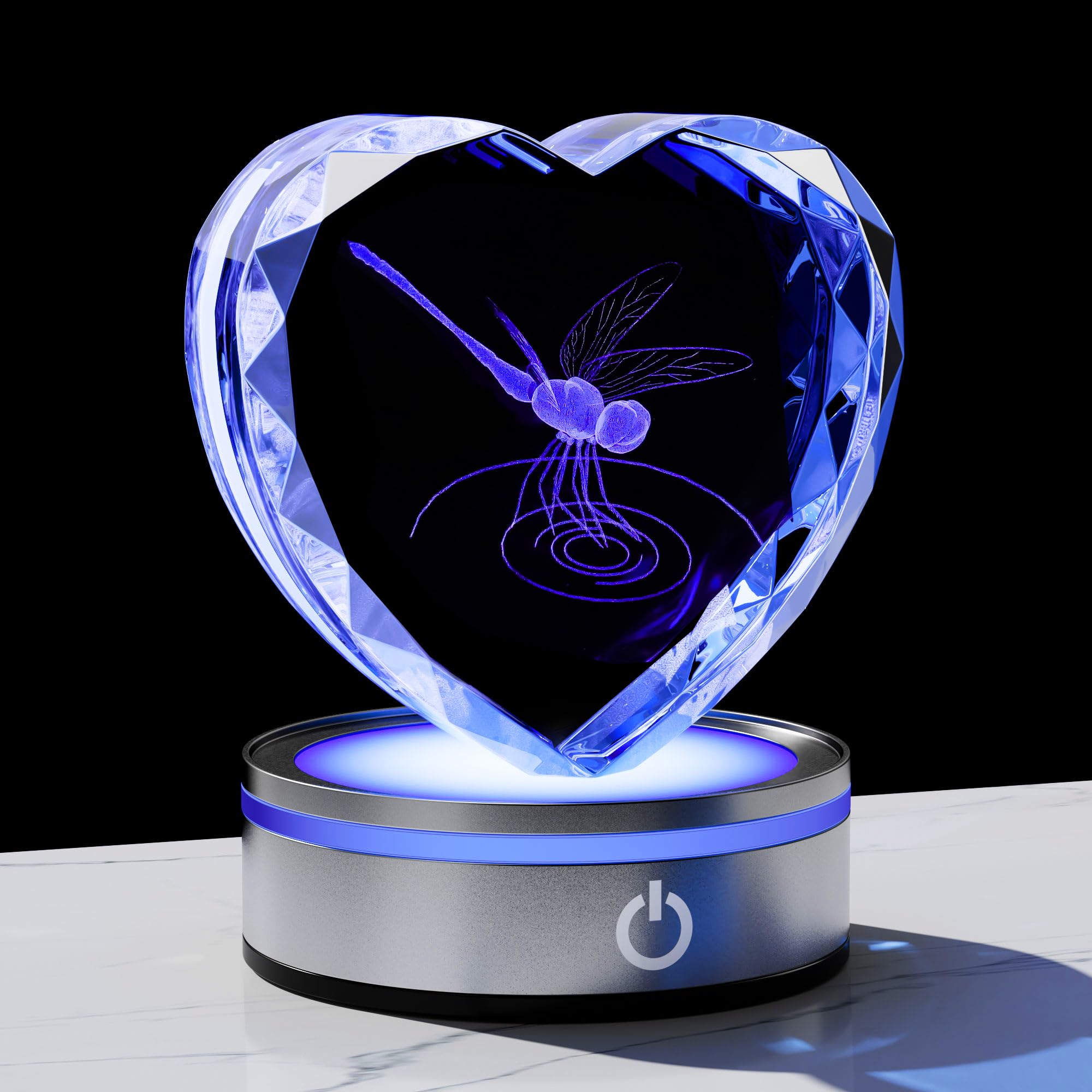 Qianwei Sea Turtel Gifts for Women 3D Crystal Heart - Laser Turtle Decor Glass Animals Sea Ocean Gifts Lamp Figurines Statue Stuff for Room Decorations Night Light