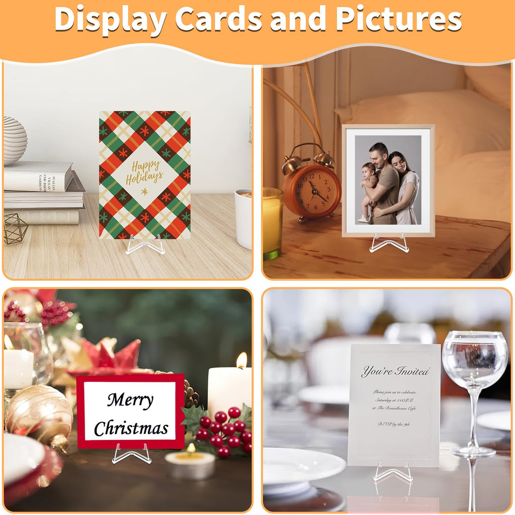 30 Pack Arcylic Card Display Stands, Mini Clear Easel Stand Holder for Sports Graded Challenge Coin Trading Baseball Psa Football Card