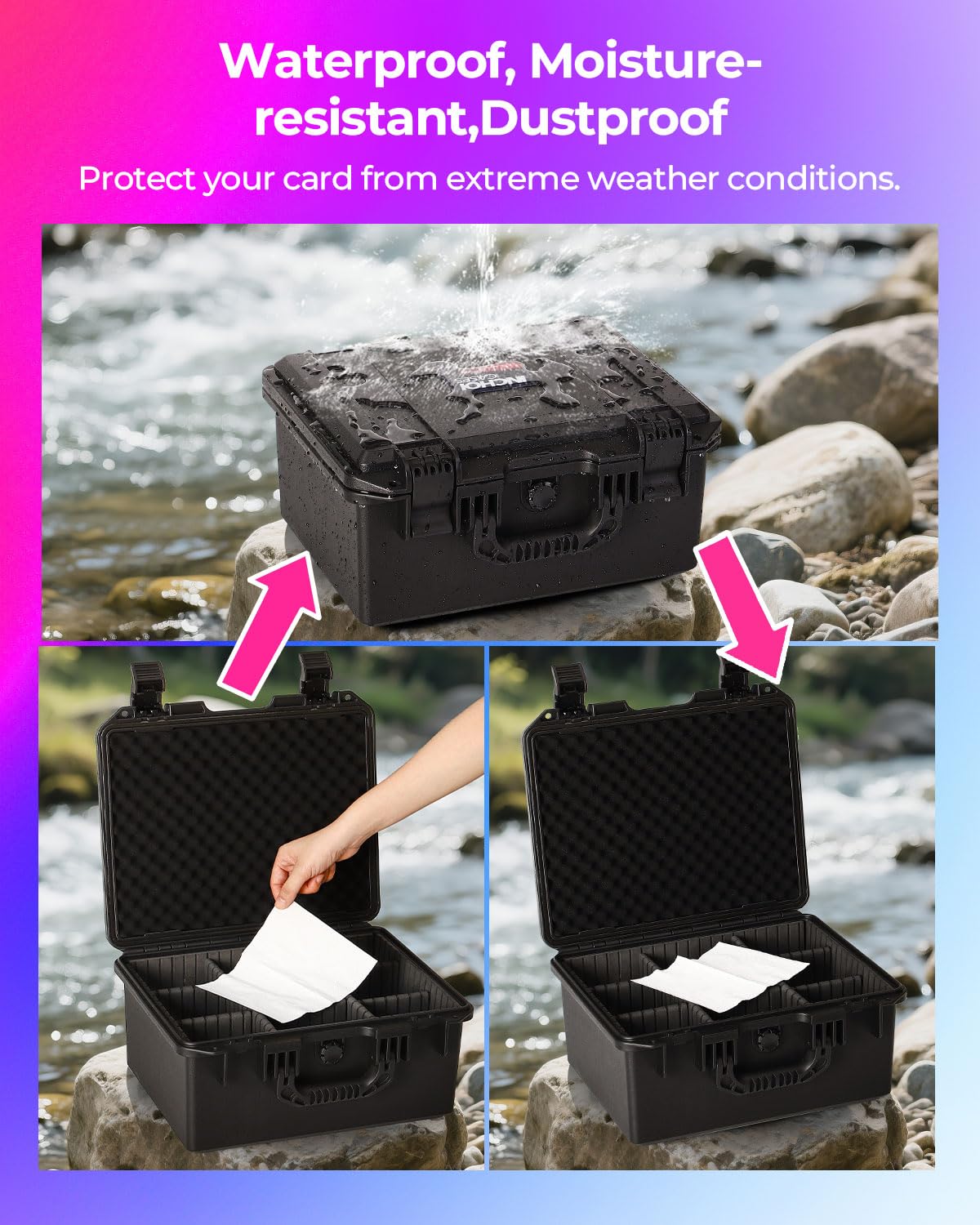 Card Case Sports Graded Trading Card Storage Box for PSA BCW MTG Tmnt TCG Zion Ascended Heroes Pokemon Card, Waterproof Hard Carrying Case Card Protective Organizer for Rigid Card Sleeve Collector