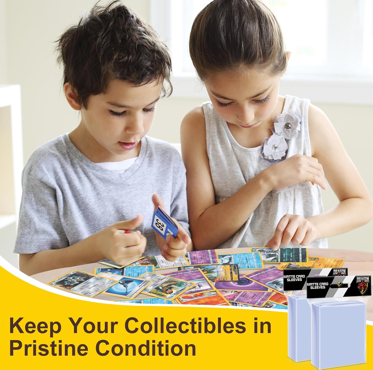 1000 Counts Card Sleeves Top Loaders for Trading Cards, Penny Soft Sleeves Baseball Card Sleeves Protectors Fit for Sports Cards, Football, Game Card