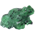 Crystal Frog Figurines, Fluorite Money Frog Statue Home Office Desk Decor, Feng Shui Wealth Luck Gifts for Women Men, Natural Hand Carved Reiki Healing Crystal Animal Sculpture 2"