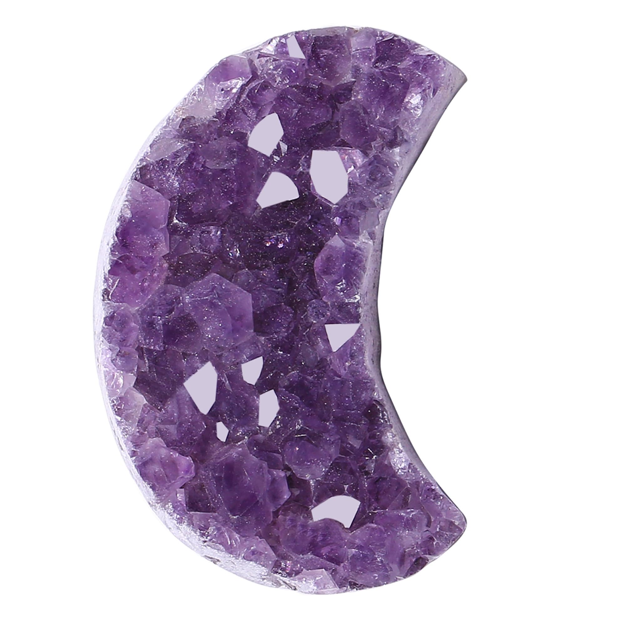 ZHIYUXI Amethyst Crystals and Healing Stones Gems Rocks Purple Room Decor Gemstones Gem Stones Heart Shaped Crystal Cluster Heart Gifts Amethyst Stones Geodes 1.2-1.6" Raw Protection Crystals