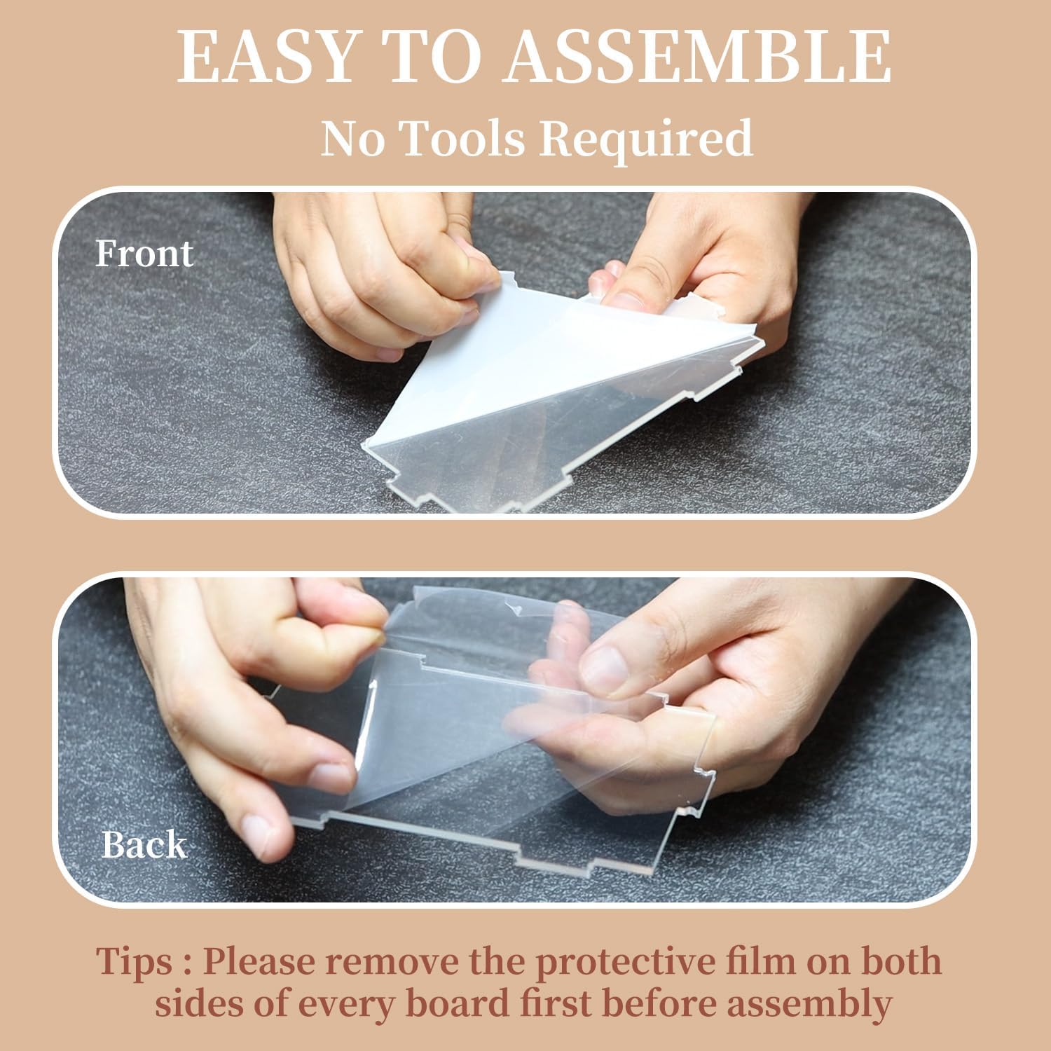 Jumping Spider Enclosure for Small Species, Acrylic Reptile Terrarium Habitat with Feeding Hole for Tarantulas, Praying Mantis, Gecko,Insects, Hermit Crab, Lizard, Snails Isopods - 6"*4"*6"