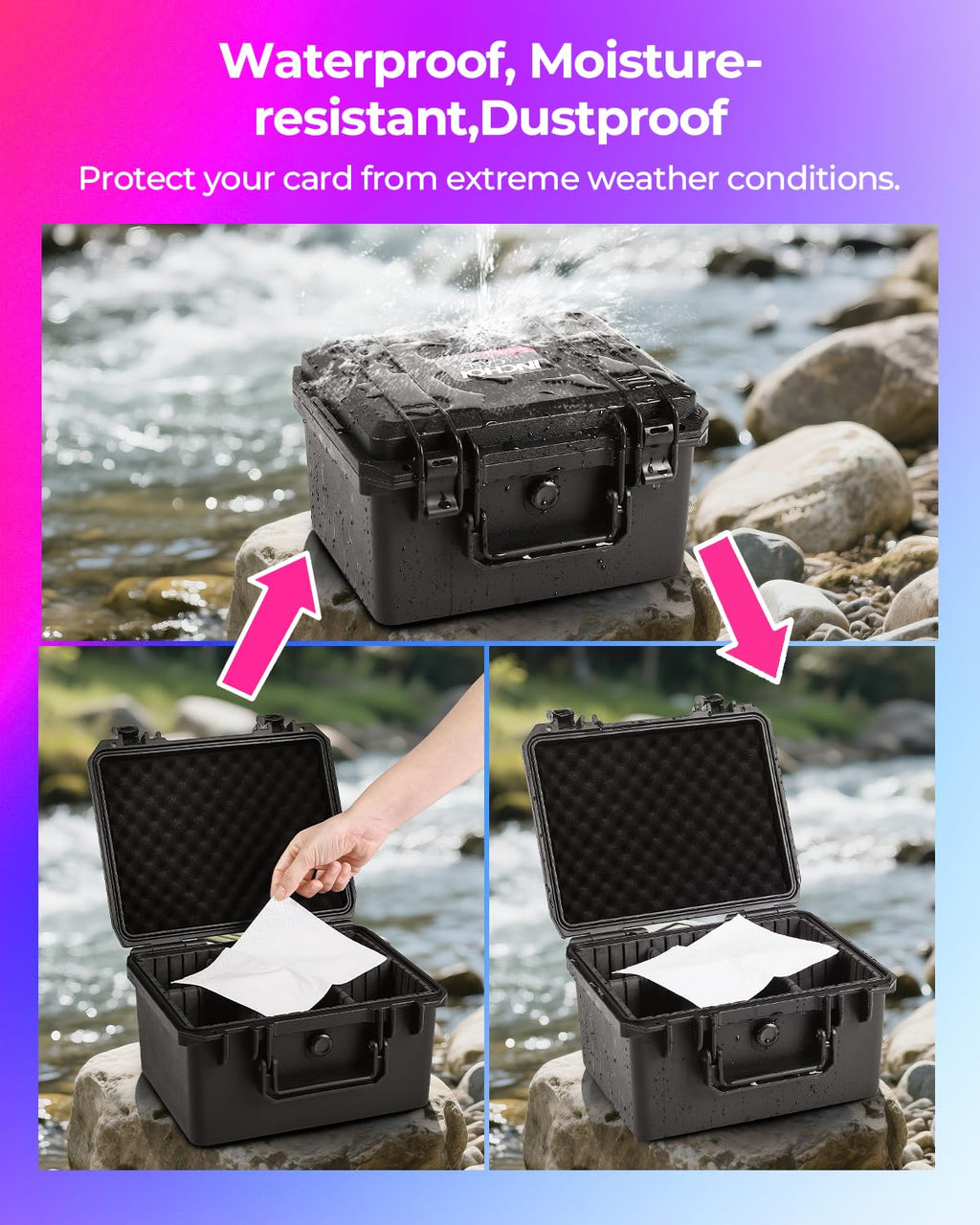 Card Case Sports Graded Trading Card Storage Box for PSA BCW MTG Tmnt TCG Zion Ascended Heroes Pokemon Card, Waterproof Hard Carrying Case Card Protective Organizer for Rigid Card Sleeve Collector