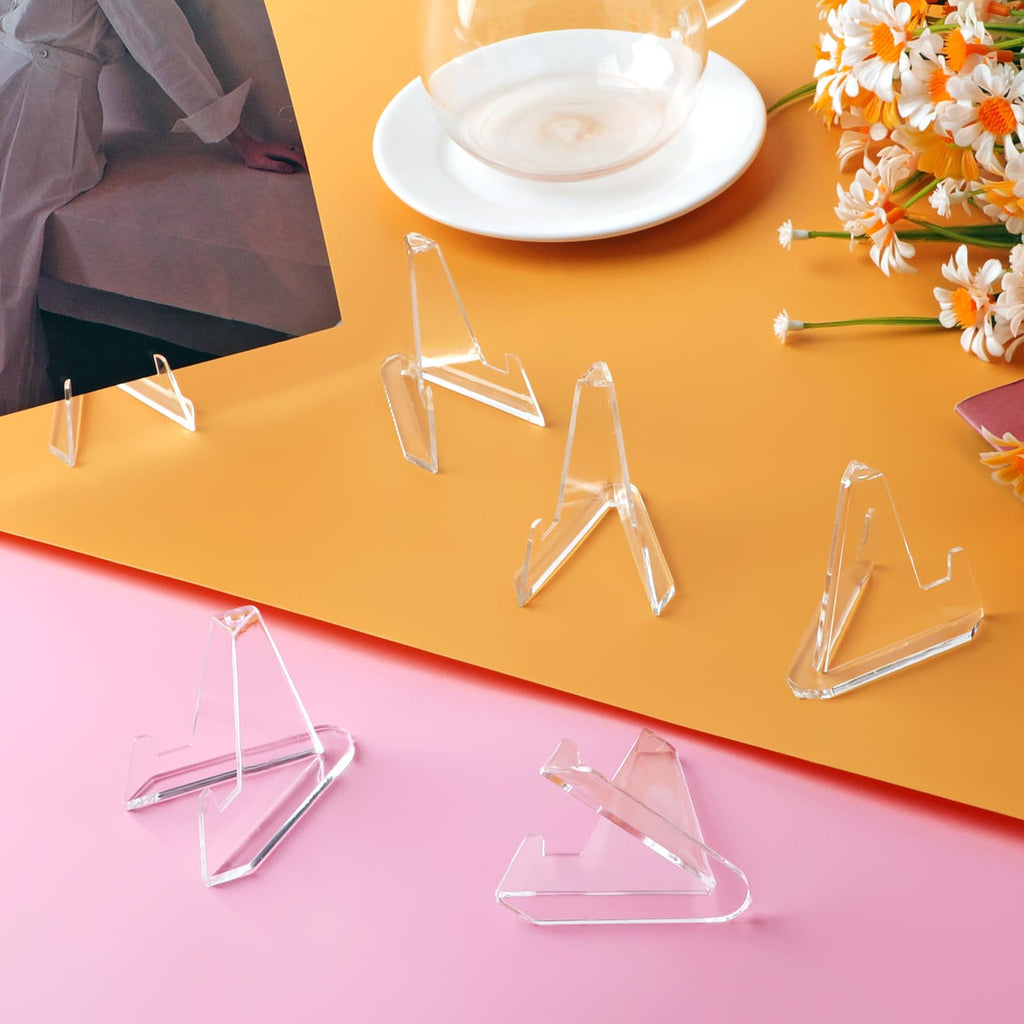 30 Pack Arcylic Card Display Stands, Mini Clear Easel Stand Holder for Sports Graded Challenge Coin Trading Baseball Psa Football Card