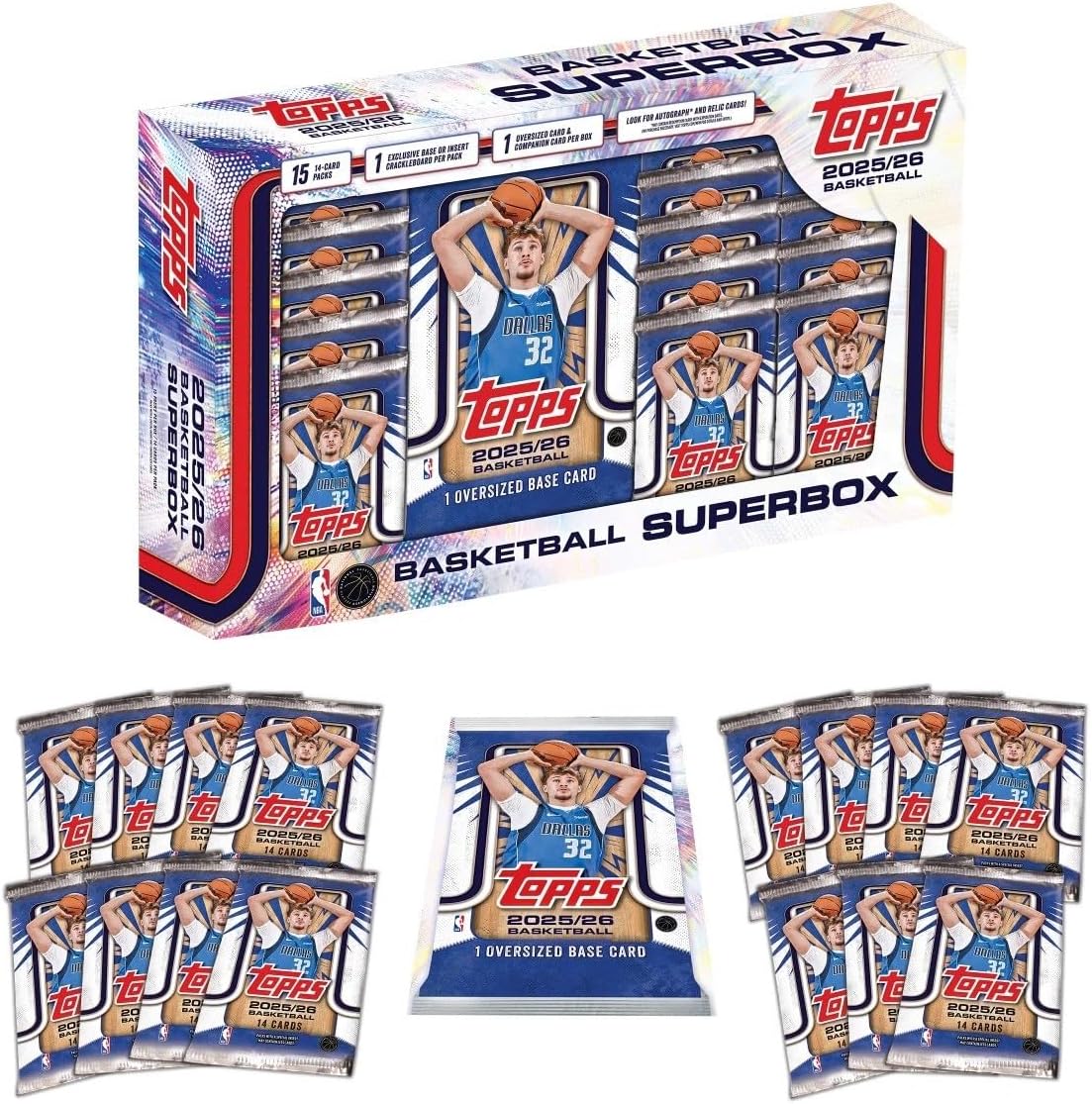2025-26 Topps NBA Basketball Flagship Collection Trading Card Box (1 Oversized Card Per Box)