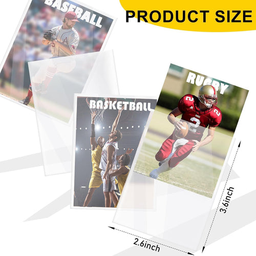 1000 Counts Card Sleeves Top Loaders for Trading Cards, Penny Soft Sleeves Baseball Card Sleeves Protectors Fit for Sports Cards, Football, Game Card