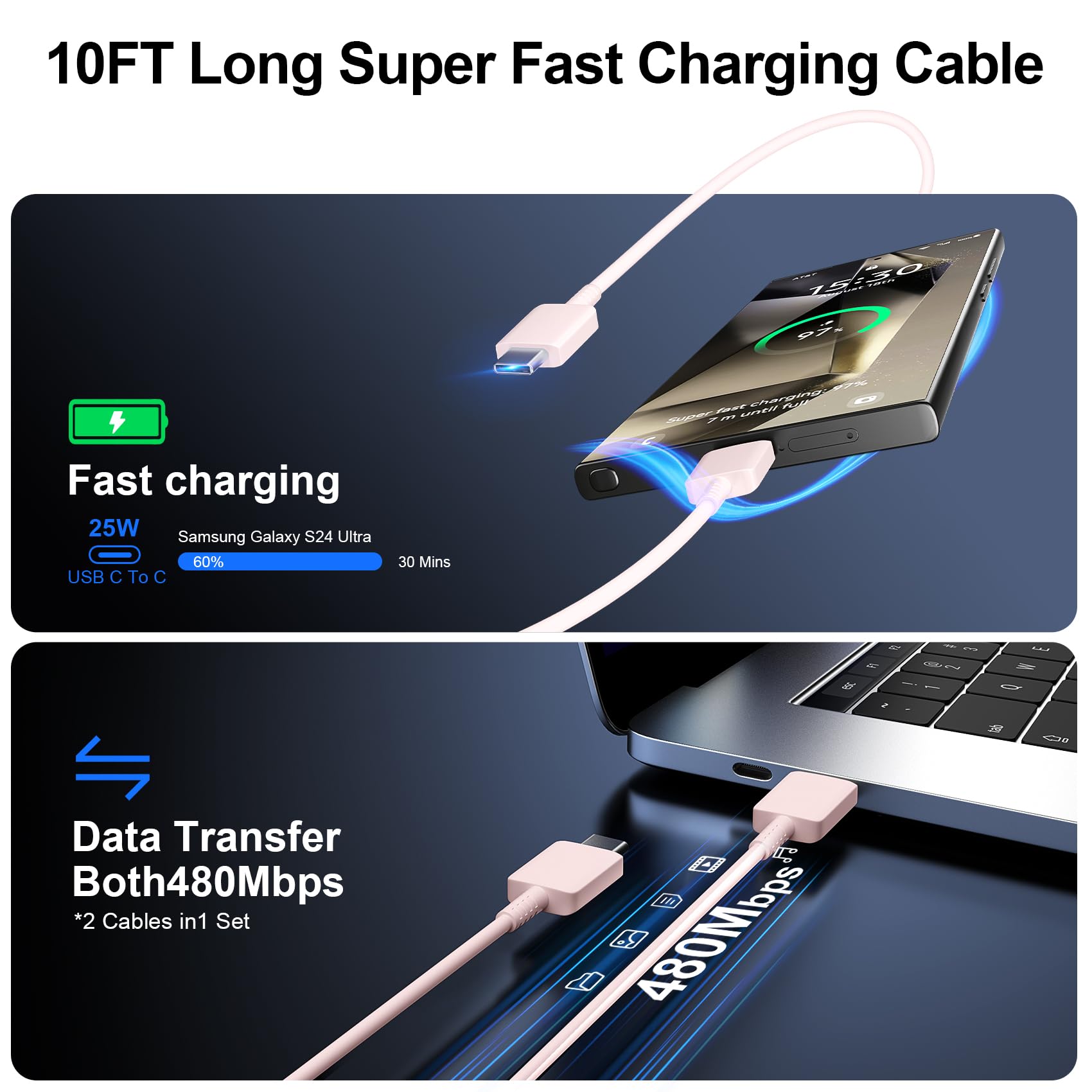 iPhone 17 16 15 Pro Max Charger 30W Type C Chargers USB C Fast Charger Block iPhone 17 Chargers Fast Charging with 3FT C Charging Cable for iPhone 17/17 Pro Max/16/16 Pro Max/15/15 Pro/iPad/Samsung