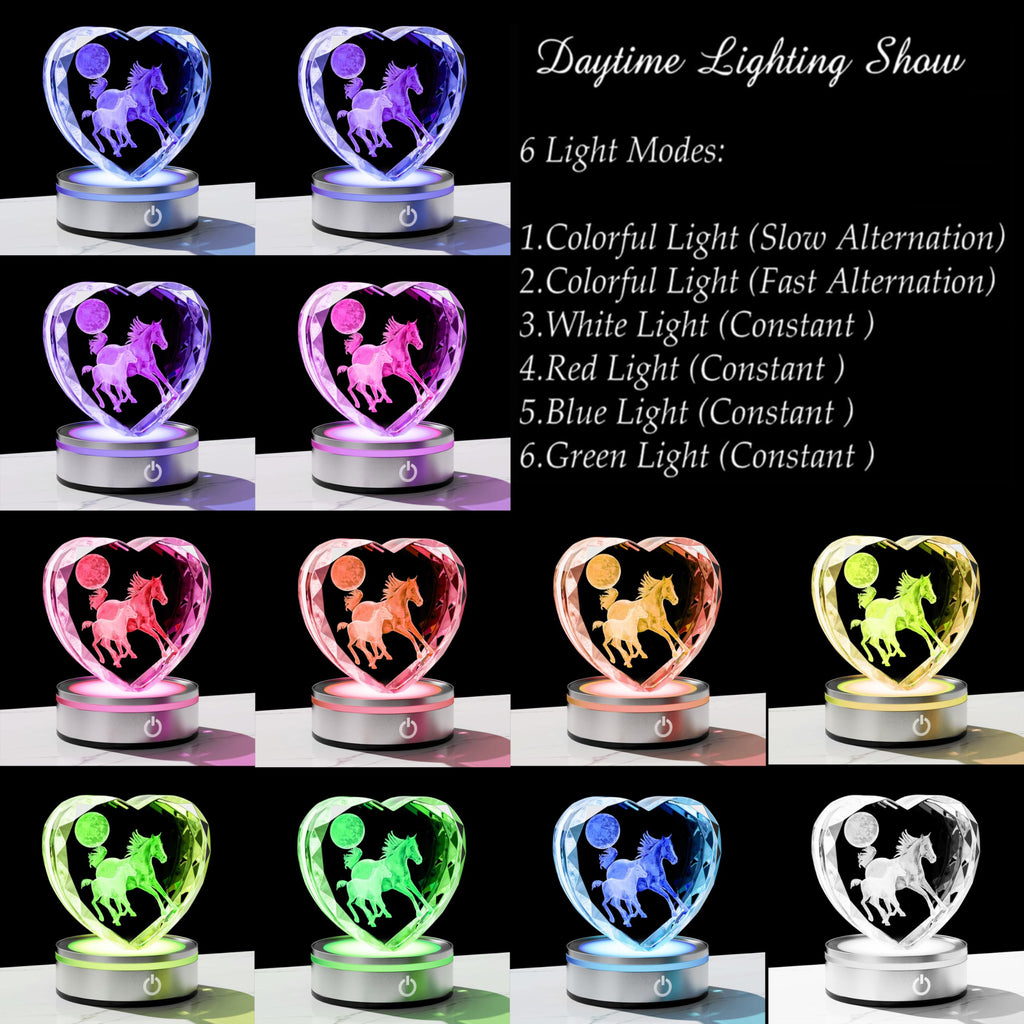 Qianwei Sea Turtel Gifts for Women 3D Crystal Heart - Laser Turtle Decor Glass Animals Sea Ocean Gifts Lamp Figurines Statue Stuff for Room Decorations Night Light