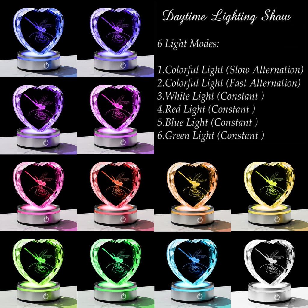 Qianwei Sea Turtel Gifts for Women 3D Crystal Heart - Laser Turtle Decor Glass Animals Sea Ocean Gifts Lamp Figurines Statue Stuff for Room Decorations Night Light