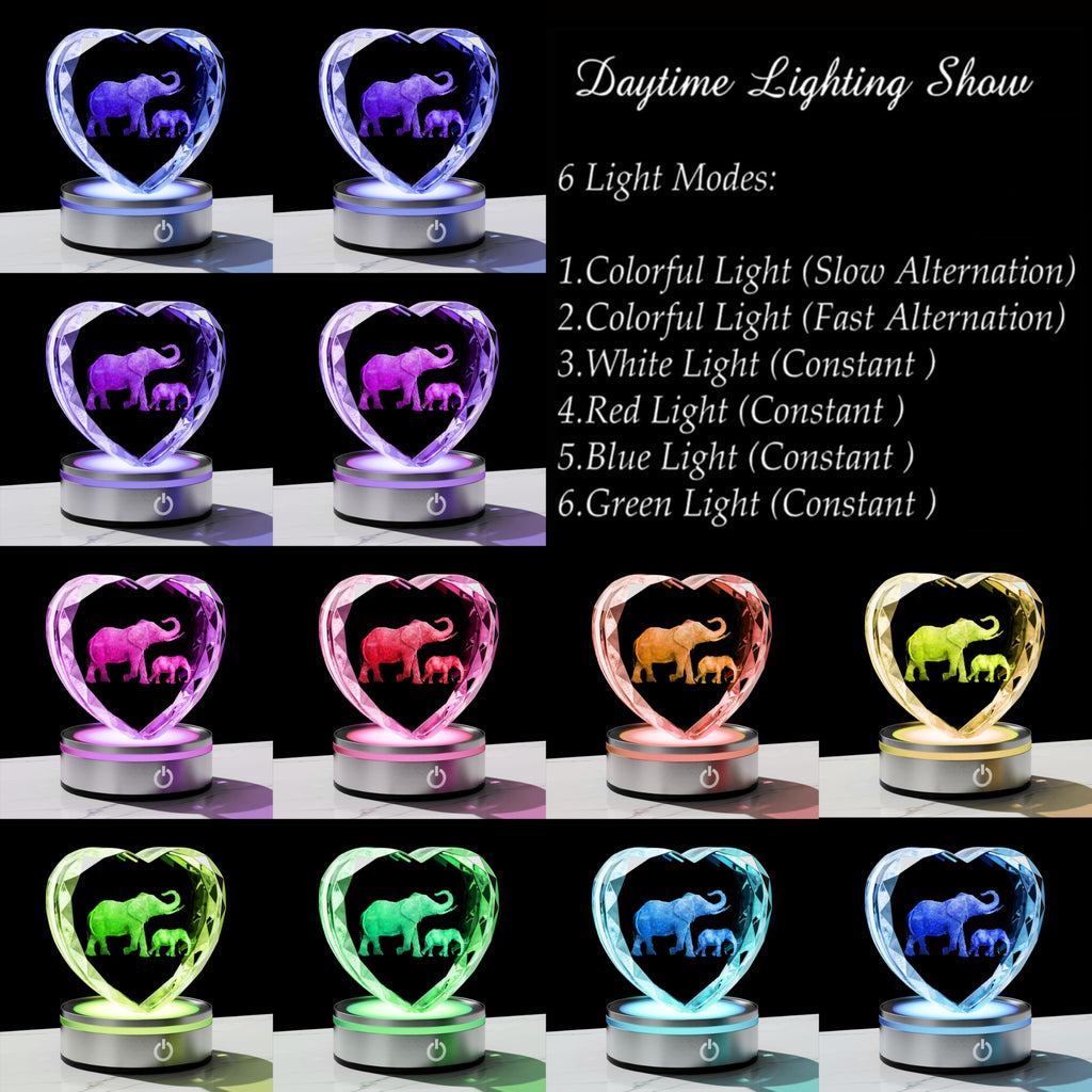 Qianwei Sea Turtel Gifts for Women 3D Crystal Heart - Laser Turtle Decor Glass Animals Sea Ocean Gifts Lamp Figurines Statue Stuff for Room Decorations Night Light