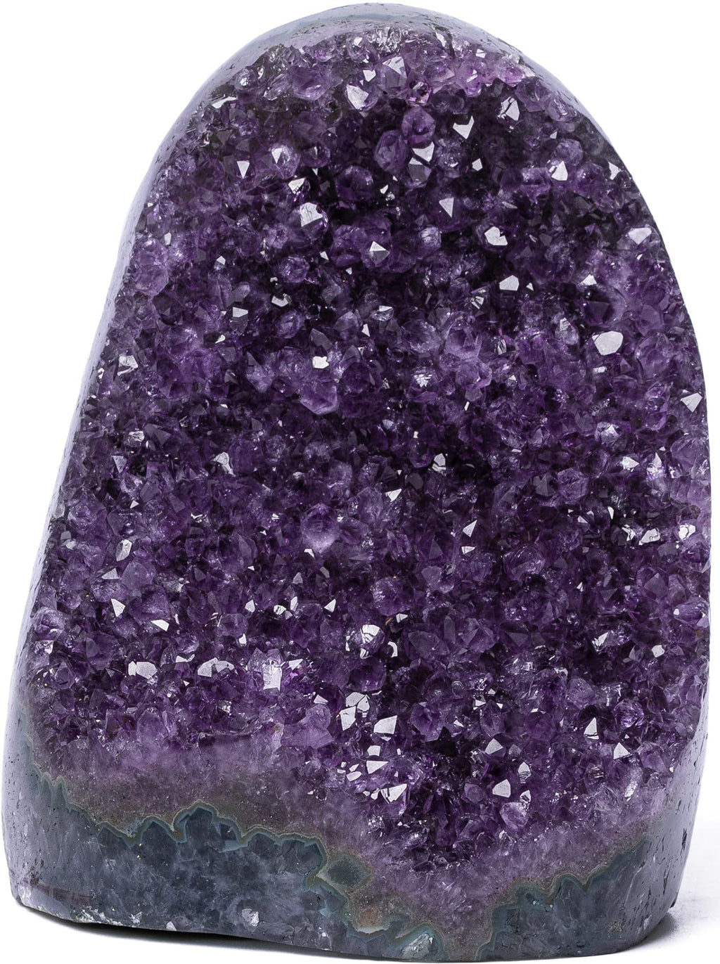 Natural Deep Purple Amethyst Crystal Geode from Uruguay 1lb-1.5lb, A Grade Amethyst Cluster, Premium Gift Box for Collectors Reiki Healing Positive Energy by GEMBOURY