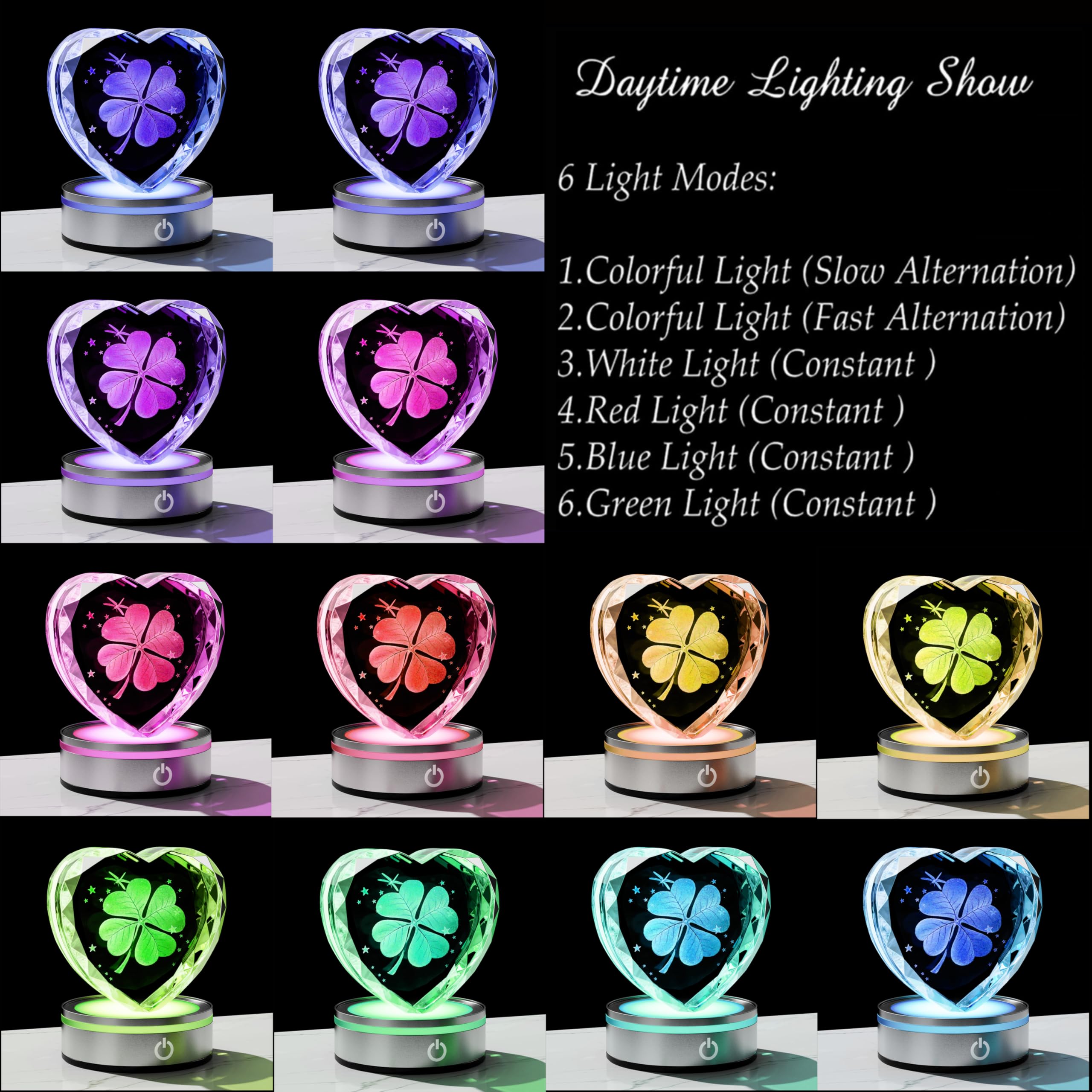 Qianwei Sea Turtel Gifts for Women 3D Crystal Heart - Laser Turtle Decor Glass Animals Sea Ocean Gifts Lamp Figurines Statue Stuff for Room Decorations Night Light