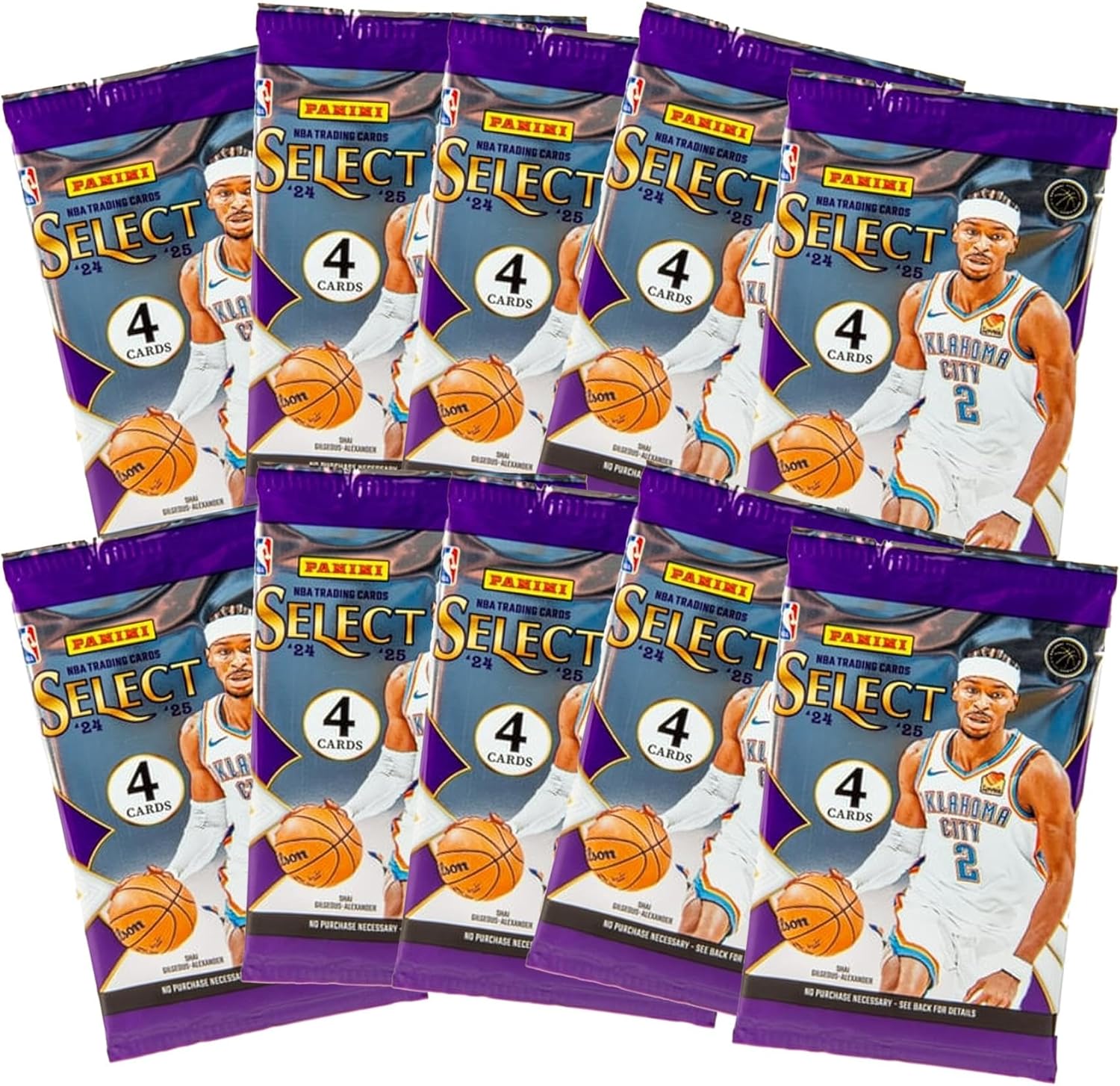 2024–25 Panini Select NBA Basketball Mega Box – Official Trading Cards – Retail Exclusive Blue & Red Prizms, Rookie Cards & Inserts – Sealed Box