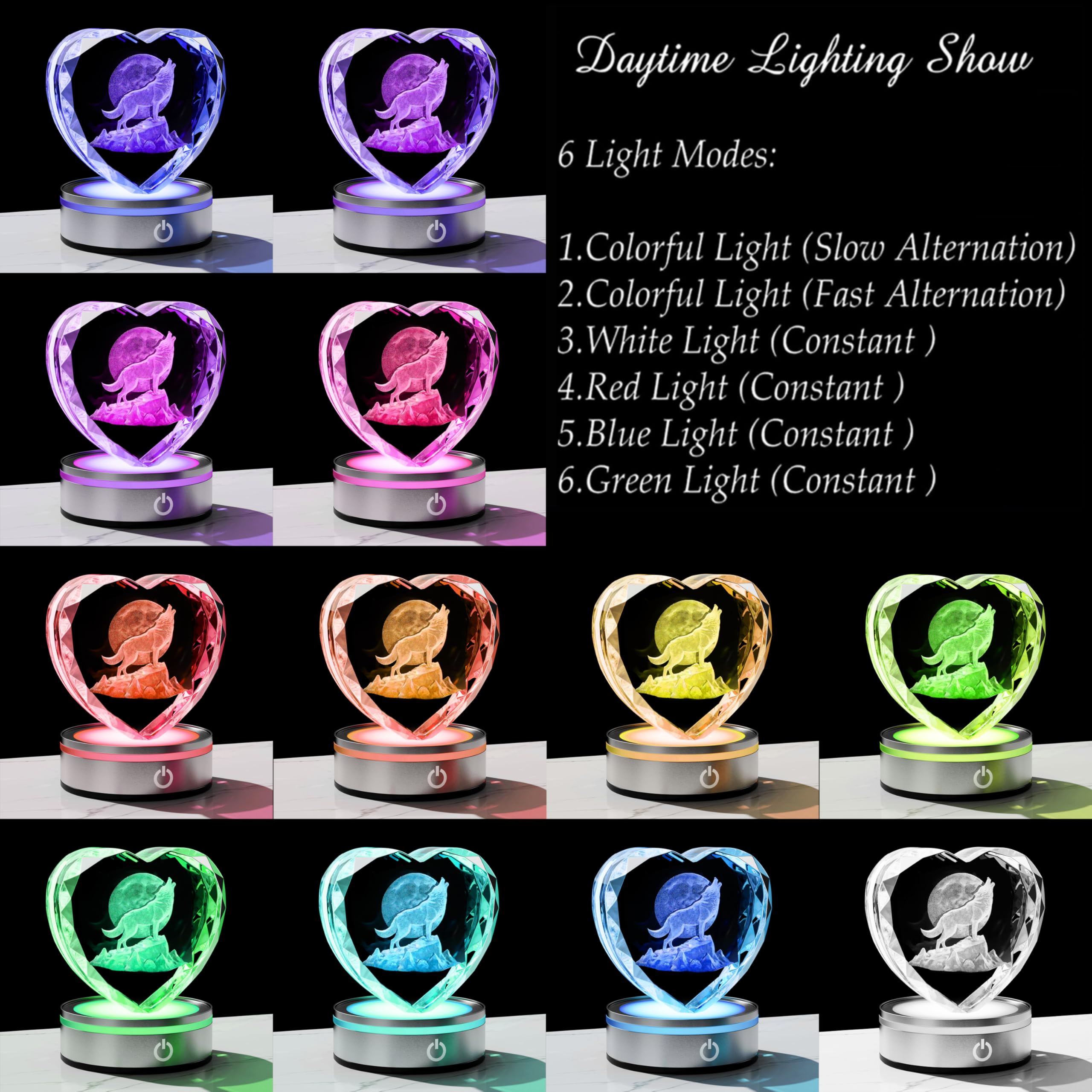 Qianwei Sea Turtel Gifts for Women 3D Crystal Heart - Laser Turtle Decor Glass Animals Sea Ocean Gifts Lamp Figurines Statue Stuff for Room Decorations Night Light